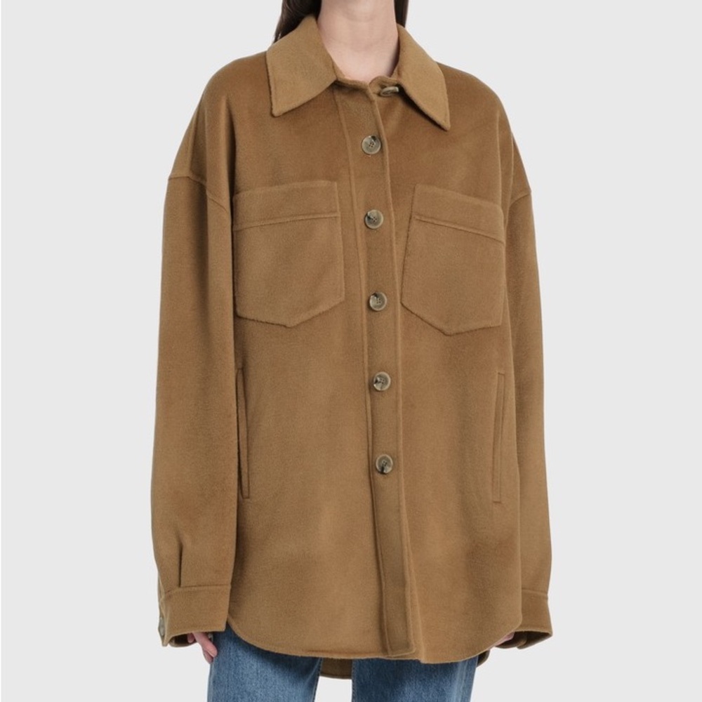 Nanushka Brown Martin Wool Shirt XS NWT